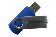 metallo arancio USB di torsione della parte girevole di colore 2,0 2G con la marca su misura di vita di manifestazione del pacchetto e di logo