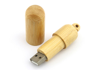 Chiavetta USB di bambù di forma rotonda con il logo stampa a colori/della matrice per serigrafia