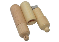 Chiavetta USB di bambù di forma rotonda con il logo stampa a colori/della matrice per serigrafia