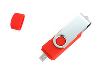 2g 3,0 chiavetta USB rossa della parte girevole OTG per il logo su misura Smartphone di Android