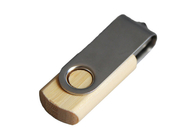 Memory stick di legno della parte girevole, chiavetta USB di legno di logo di stampa a colori