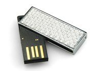 La chiave USB argentea del metallo 64g 3,0 con stampa a colori/ha inciso il logo