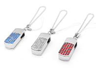 Chiavetta USB blu del metallo 16g 2,0 con la decorazione dei gioielli 3 anni di garanzia