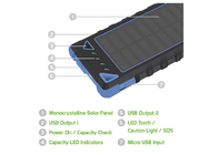 Resistenza all'acqua alimentata solare verde del caricatore portatile con 2 porti di uscita del Usb